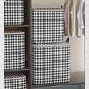 Houndstooth Quilt Storage Bag: Wardrobe Organizer Dustproof Container
