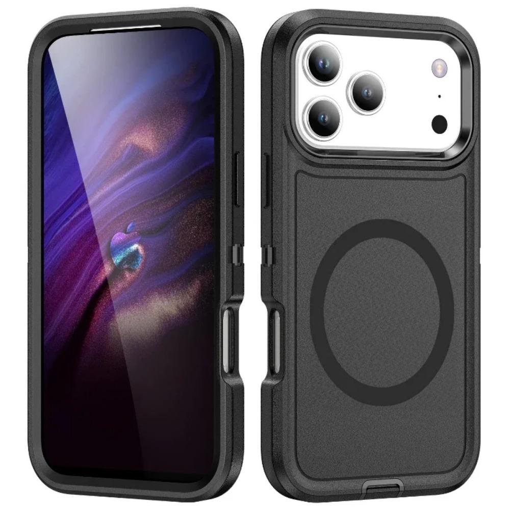 3IN1 Heavy Series Defender Handyhülle für IPhone 17Air 16 15 14 13 Pro Max Rüstung Ott Box Anti-Drop Ladegerät Schutz Hartes Cover