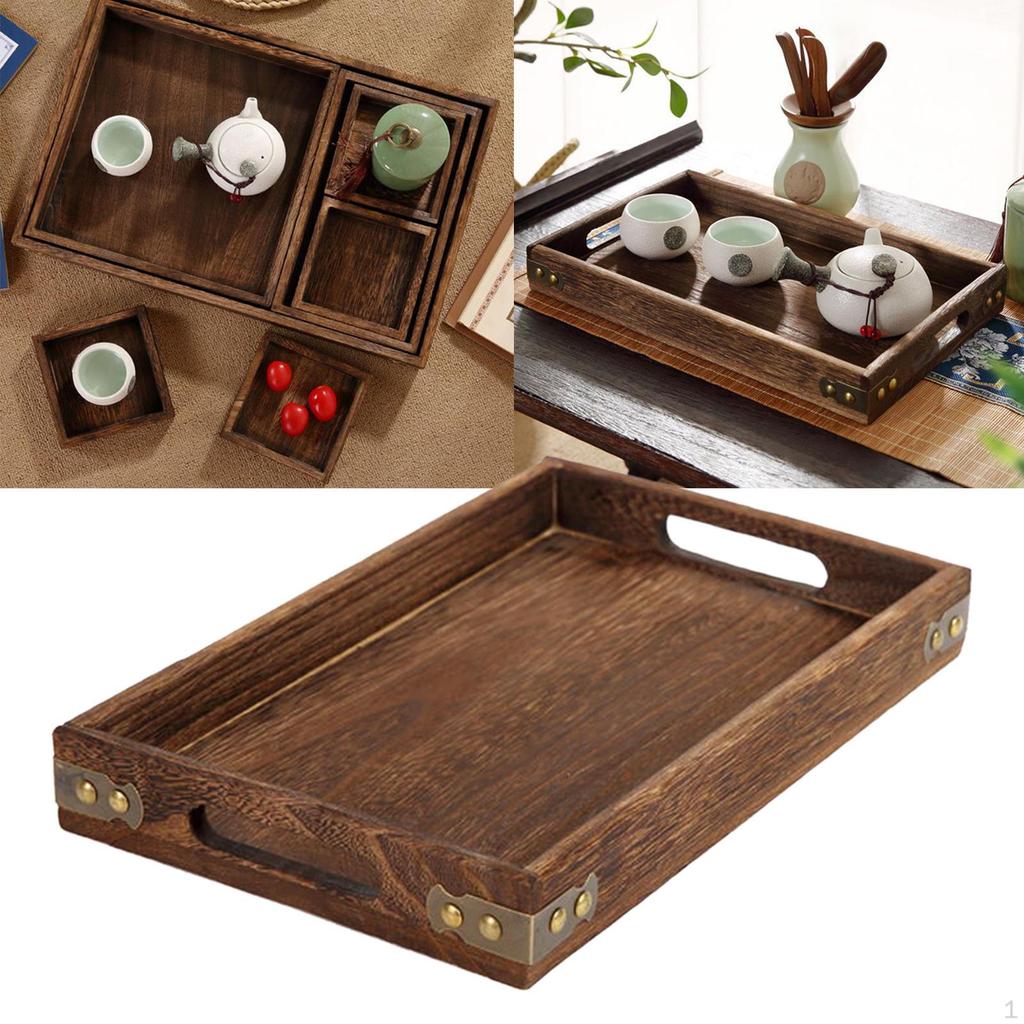 Handy Serving Tray Storage Solution Conveniently Fits Various Items