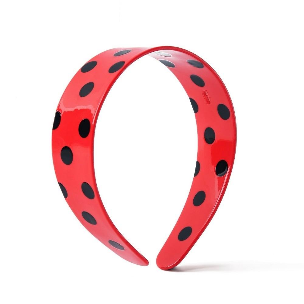Elastic Acetate Hair Bands Colorful Hair Hoop New Polka Dots Headband Hair Accessories красный