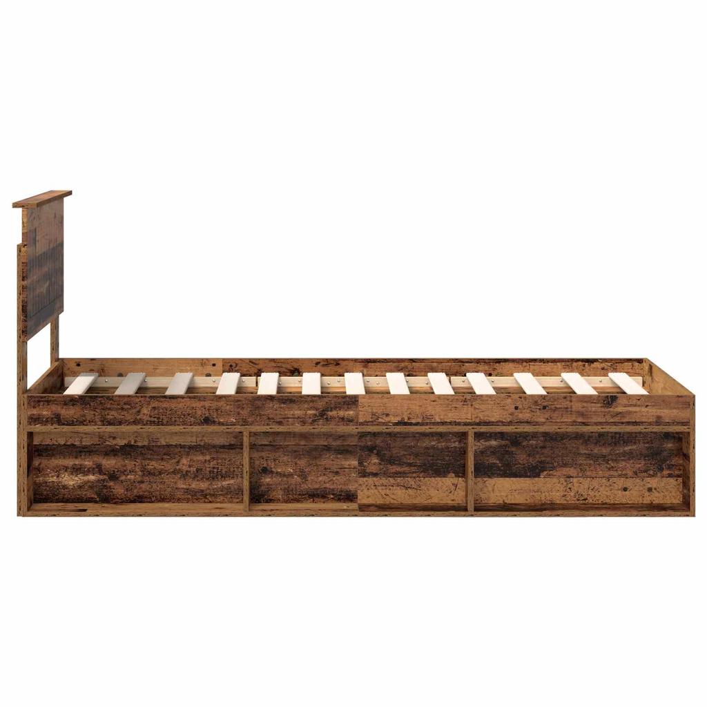 Bed Frame Made of Reclaimed Wood 75 x 190 cm Solid Pine Wood