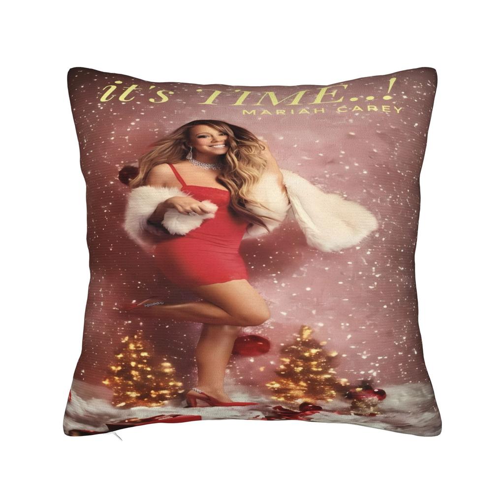 Mariahs Careys Christmas Pillow Case  Retro Trendy Pillow Cover Soft Pillowcases For Sofa Home Decor