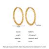 316L Stainless Steel Punk Exaggerated Hoop Earrings for Women Retro Golden Hypoallergenic Party Jewelry Gifts