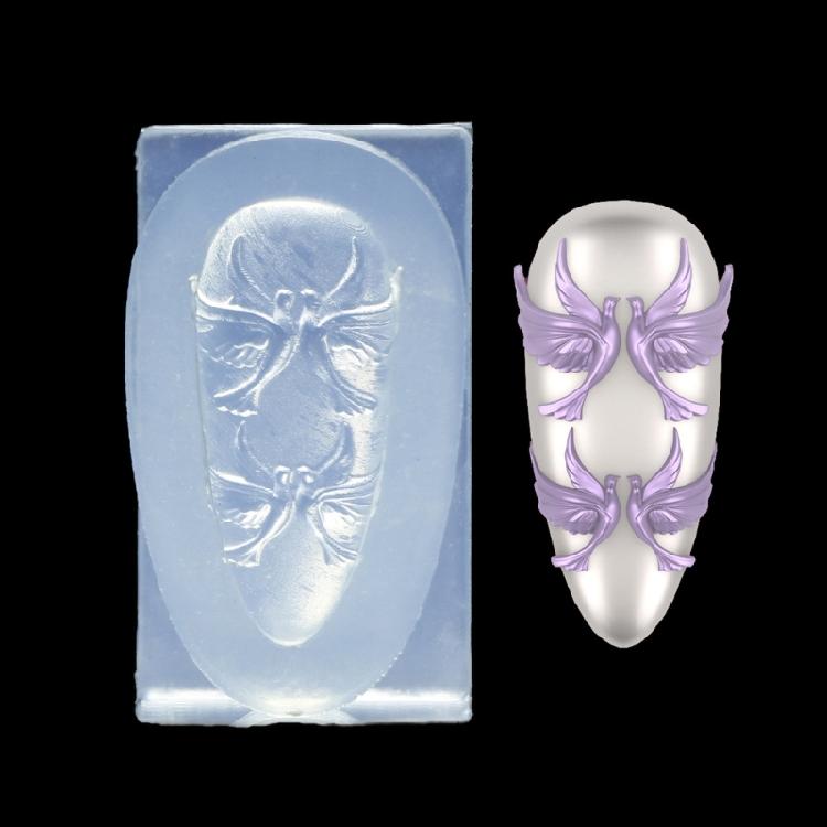 Silicone Nail Art Molds Flower Animal Cloud  Antler Pattern 3d Nail Carving Mold Silicone Nail Carving Mold Enduring