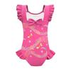 Kids Girls Anime Cartoon K-POP Rumi Zoey Mira Print Ruffle Sleeveless One-piece Swimsuit Swimwear