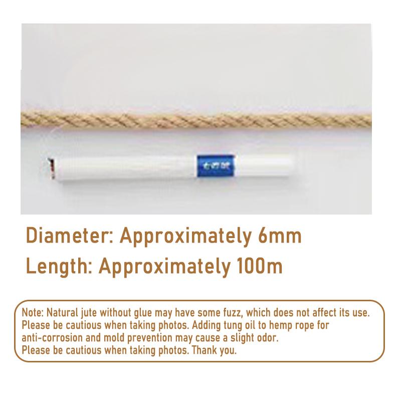 Natural Jute Twine Long Twine String Gift Wrapping Cord for Crafts Packaging Gardening Cat Scratching Climbing Post Decorations