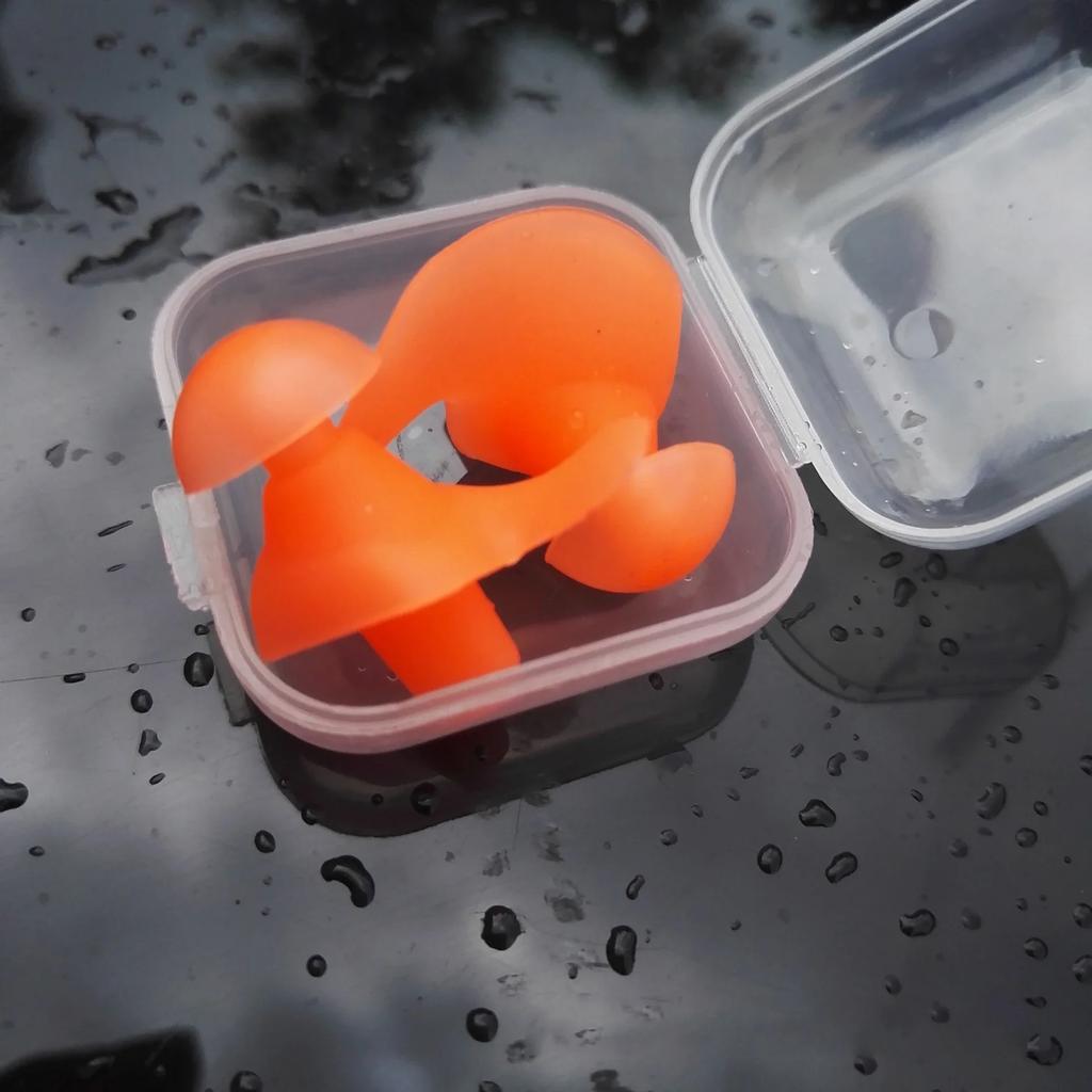 Portable Earplugs for Swimming Classic Durable Waterproof Soft Earplugs Silicone Ears Plugs for Pool Sports Accessories with Box