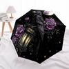 1pc Moonlit Raven with Purple Roses Umbrella with Plastic Handle,Suitable for All Seasons Home Travel Outdoor UmbrellaDD1530