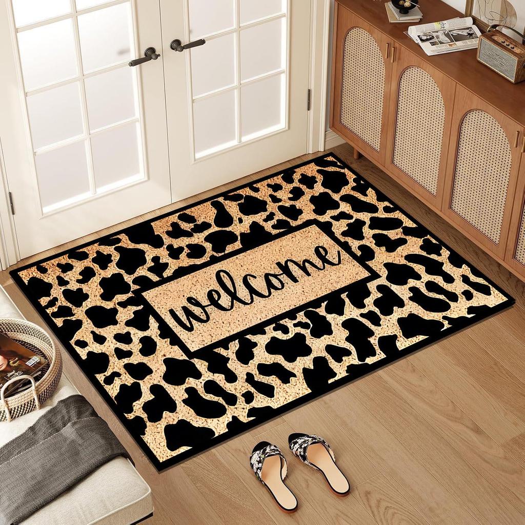 Crystal Velvet Dirt-Resistant Entrance Doormat - Easy Care, Decorative Foot Pad for Entryway