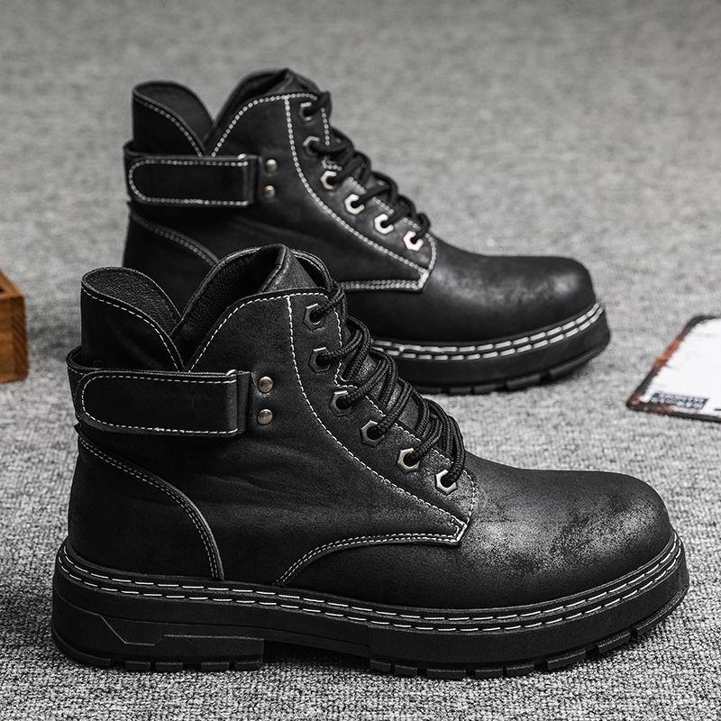 

Fashion 2024 Winter Men s Boot British Style Retro Middle Cut Men Boot High Cut Men s Shoes Snow Bootsd 39