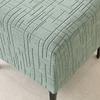 New Elastic Jacquard Ottoman Cover Solid Color Soft Square Stool Cover T-Shape Footstool Case Home Decor