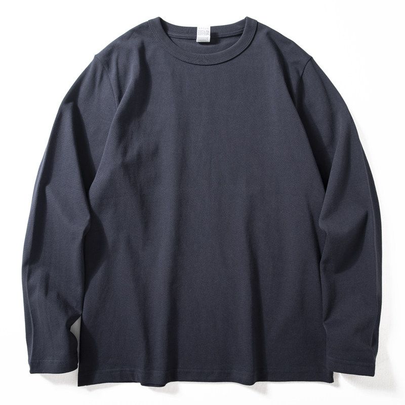 T-Shirt for Men, American Style 300g Heavyweight Pure Cotton Spring and Autumn Base Shirt, Simple and Versatile Round Neck Pullover Men's Top