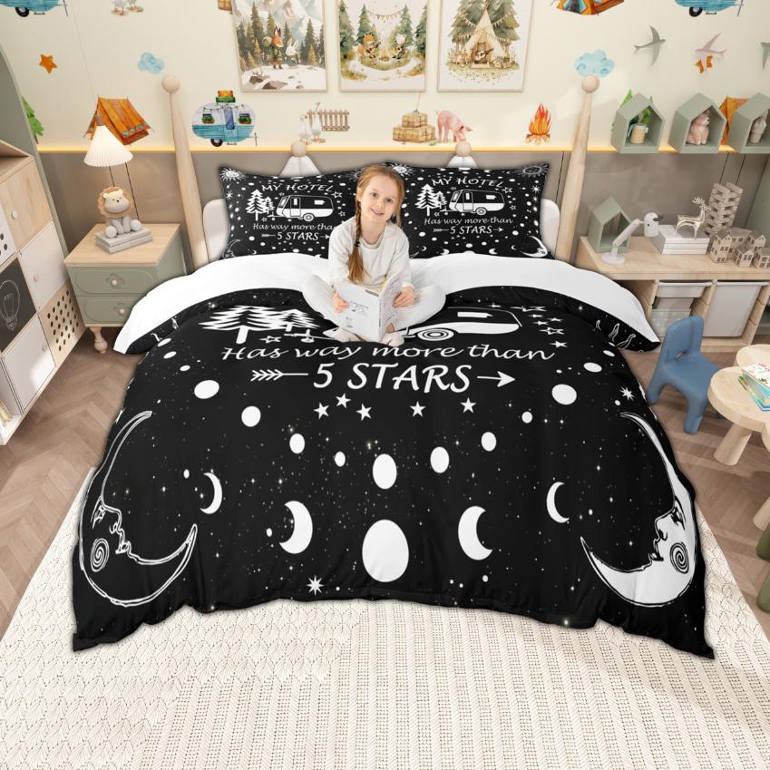 Comforter Homewish Happy Camping Camper For Kids Rustic Farmhouse Bedding Set Nature Adventure Set