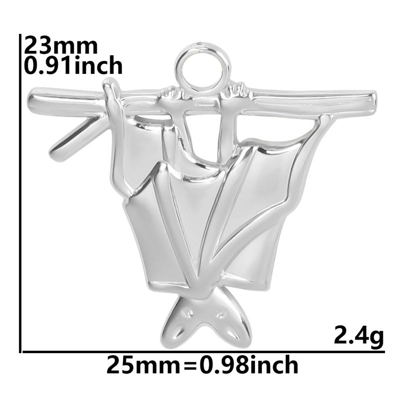 6pcs/Lot Insect Pendant Silver Color Stainless Steel Butterfly Charms For Jewelry Making Supplies DIY Necklace Earrings Pendants