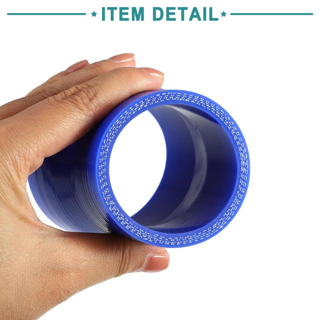 ACROPIX 50-60mm 2"-2.4" ID Straight Silicone Reducer Hose Silicone Hose Coupler Intercooler Tube Blue