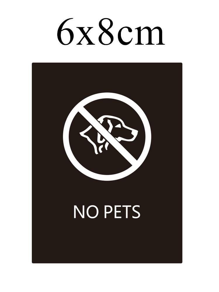 Stainless Steel Slogan No Smoking Sign Public Places Warning Signage Wall Stickers WIFI Plaque Number Custom Address Plates