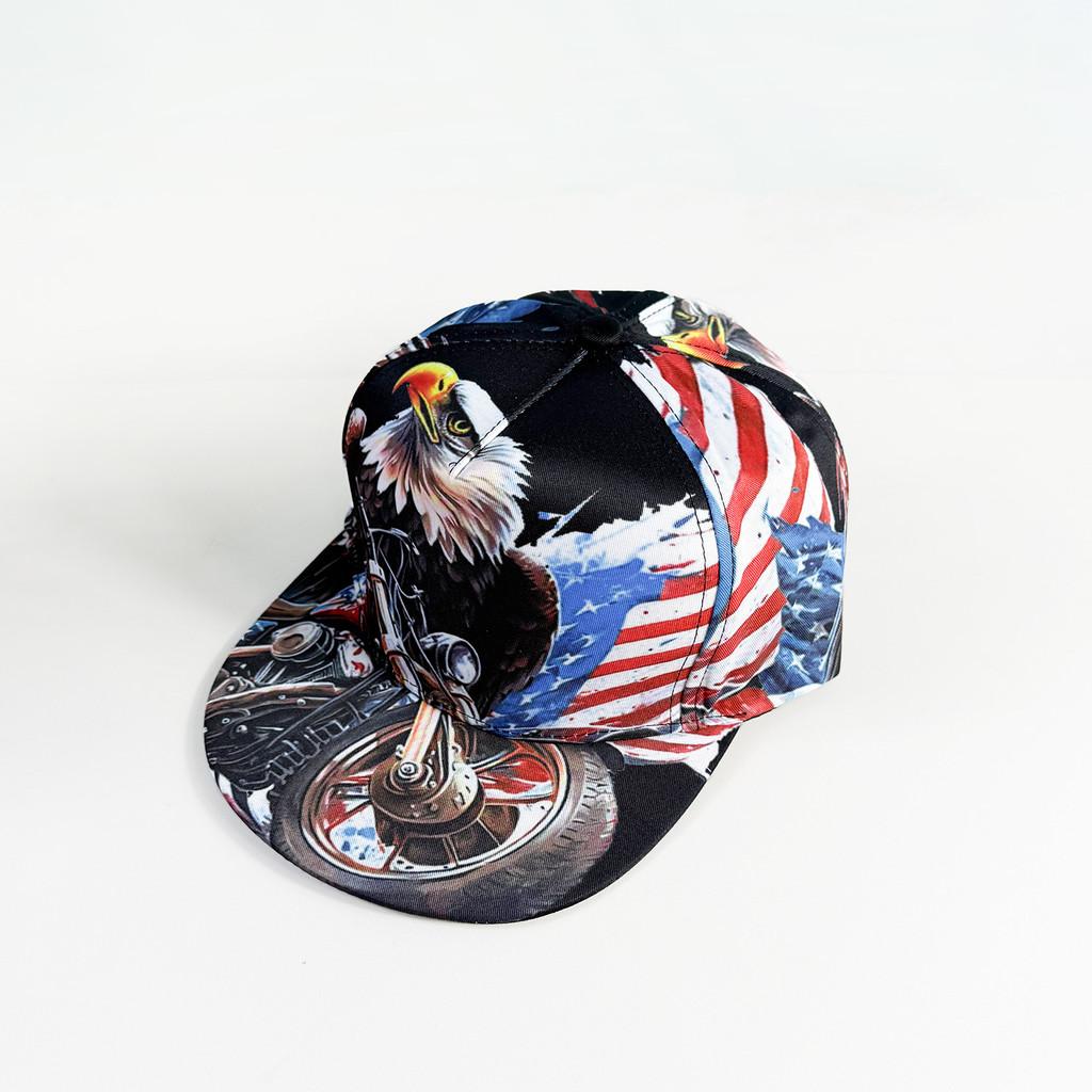 Ausgebleichte Print Flache Kappe Mit Breiter Krempe Sonnenschutz Für Outdoor-Fans