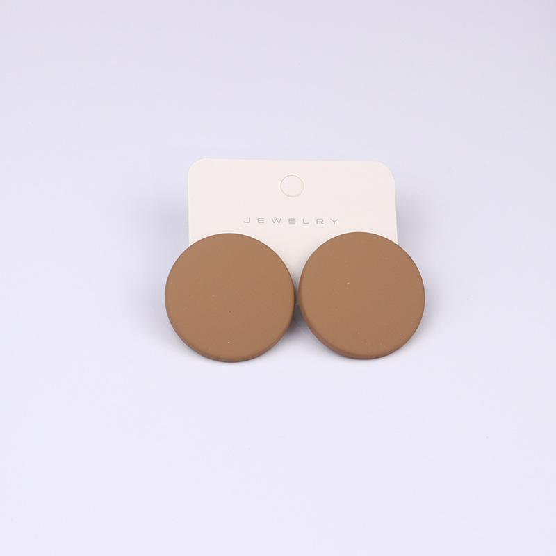 Pinkdudu Candy Color Round Acrylic Stud Earrings Color Sprayed Earrings Cute Simple Casual Earrings PD2232