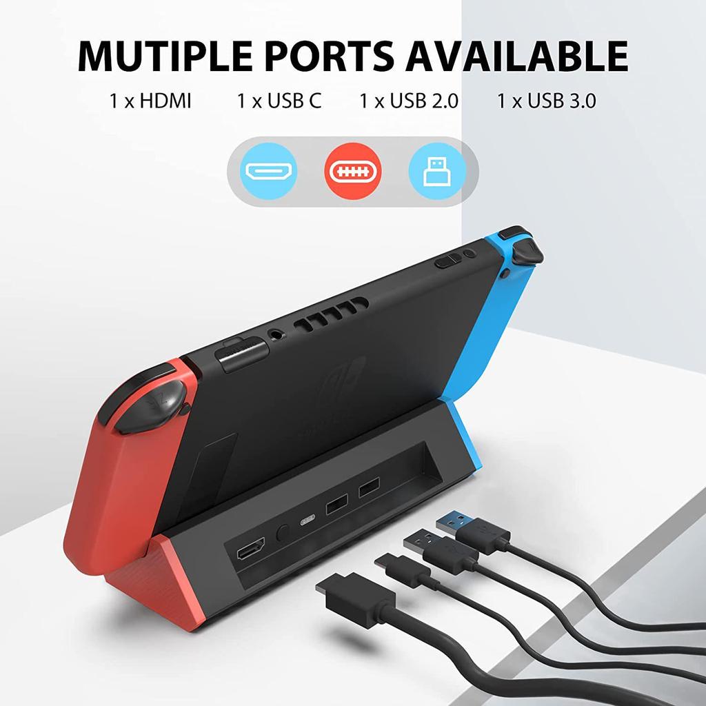 Nintendo Switch OLED Portable TV Docking Station with HDMI Adapter