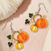 Cute Acrylic Pumpkin Drops 1 Pair Drop Earrings, 2D Fall Harvest Dangle Earrings Charming Holiday Party Jewelry for Women, Halloween Thanksgiving with