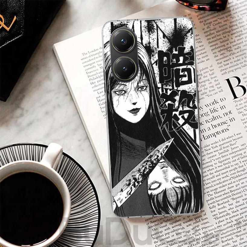 Japanese Horror Comic Anime Cover For Xiaomi Poco X7 X6 X5 Pro X3 Nfc F7 Ultra Phone Case F6 F5 X4 F4 Gt F3 M6 M5S M4 M3 Print S