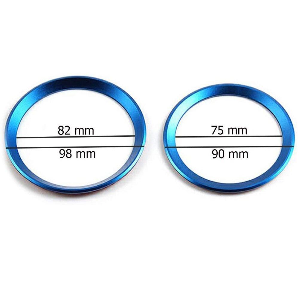 2pcs/set Chrome Aluminum Car Exterior Logo Ring Front Hood Trunk Lid Badge Circle Decoration Emblem For B+M+W 3 4 Series M3 M4 E36 E46 E90