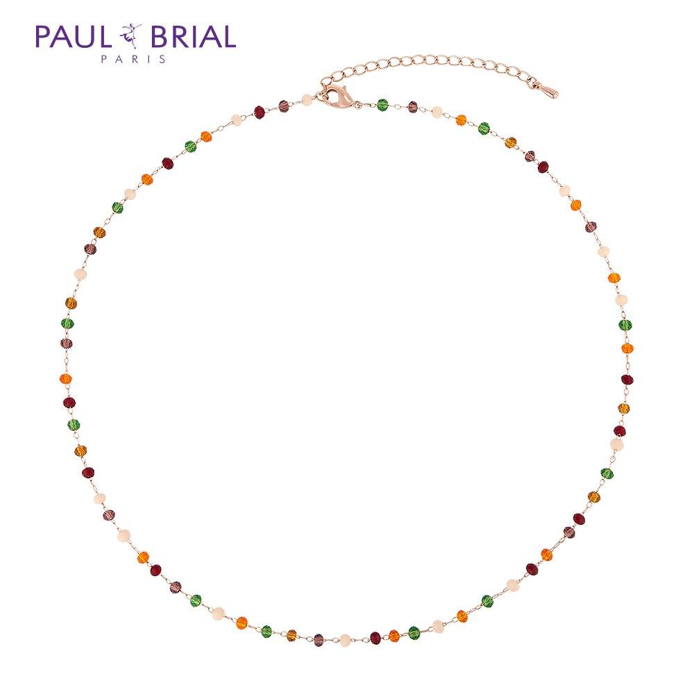 Paul Brial Pjbn0219 Bead Necklace (Orange)