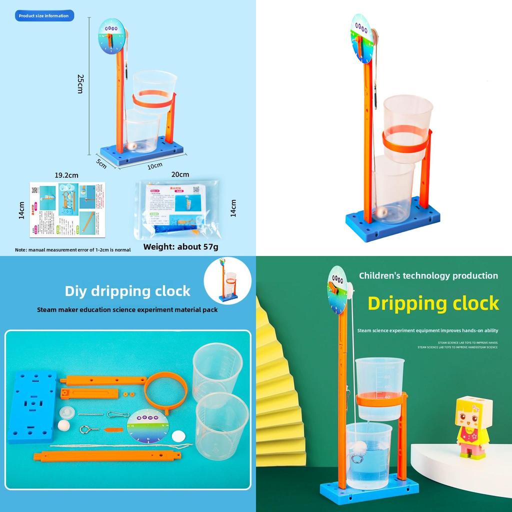 Childrens Diy Water Drop Clock Science Experiment Kit With Abs Materials For Kids Educational Fun