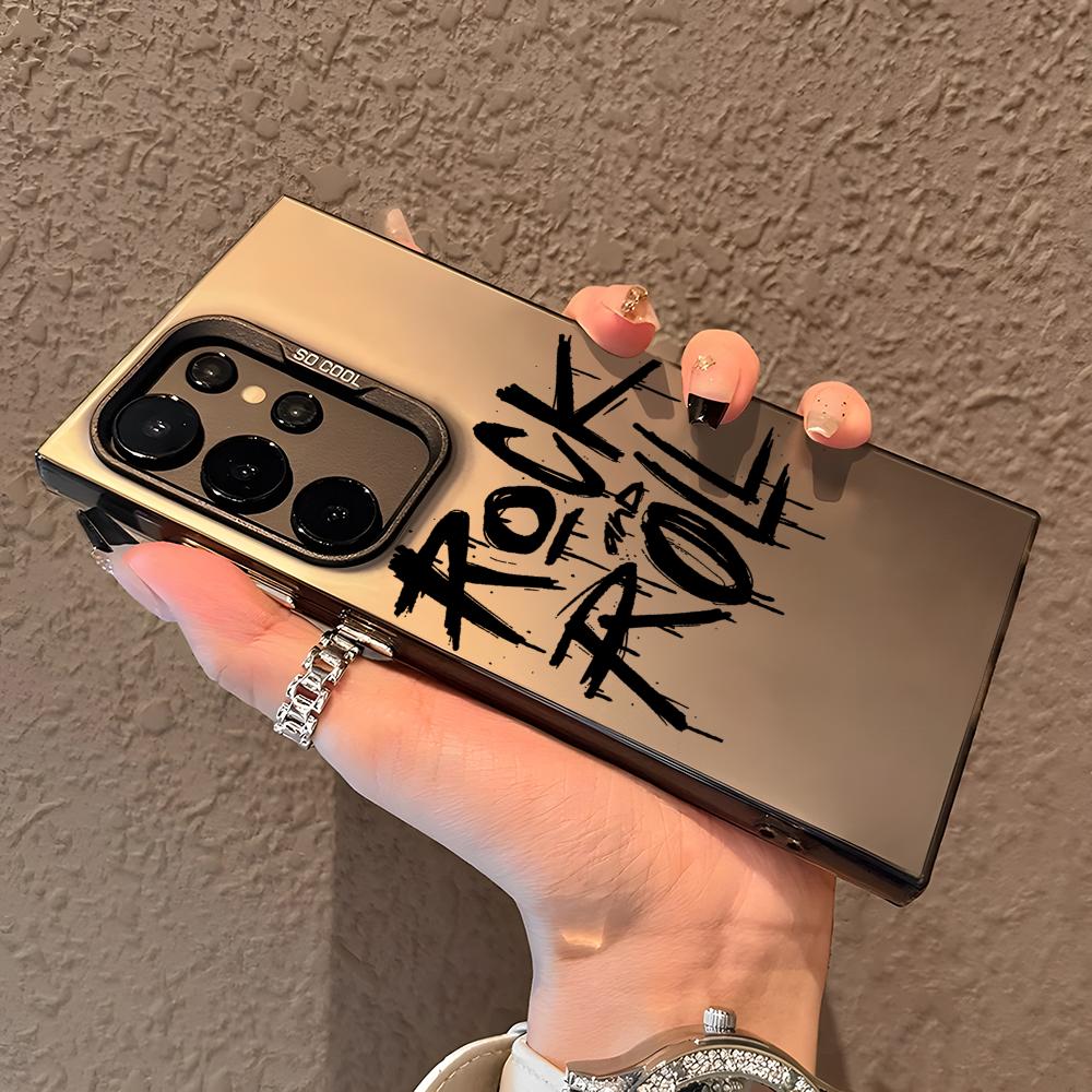 Coole Rock Roll Musik Handyhülle Für Samsung Galaxy S25 Edge S24 S23 S22 S21 S20 Ultra Funda Silikon Silberne Hülle