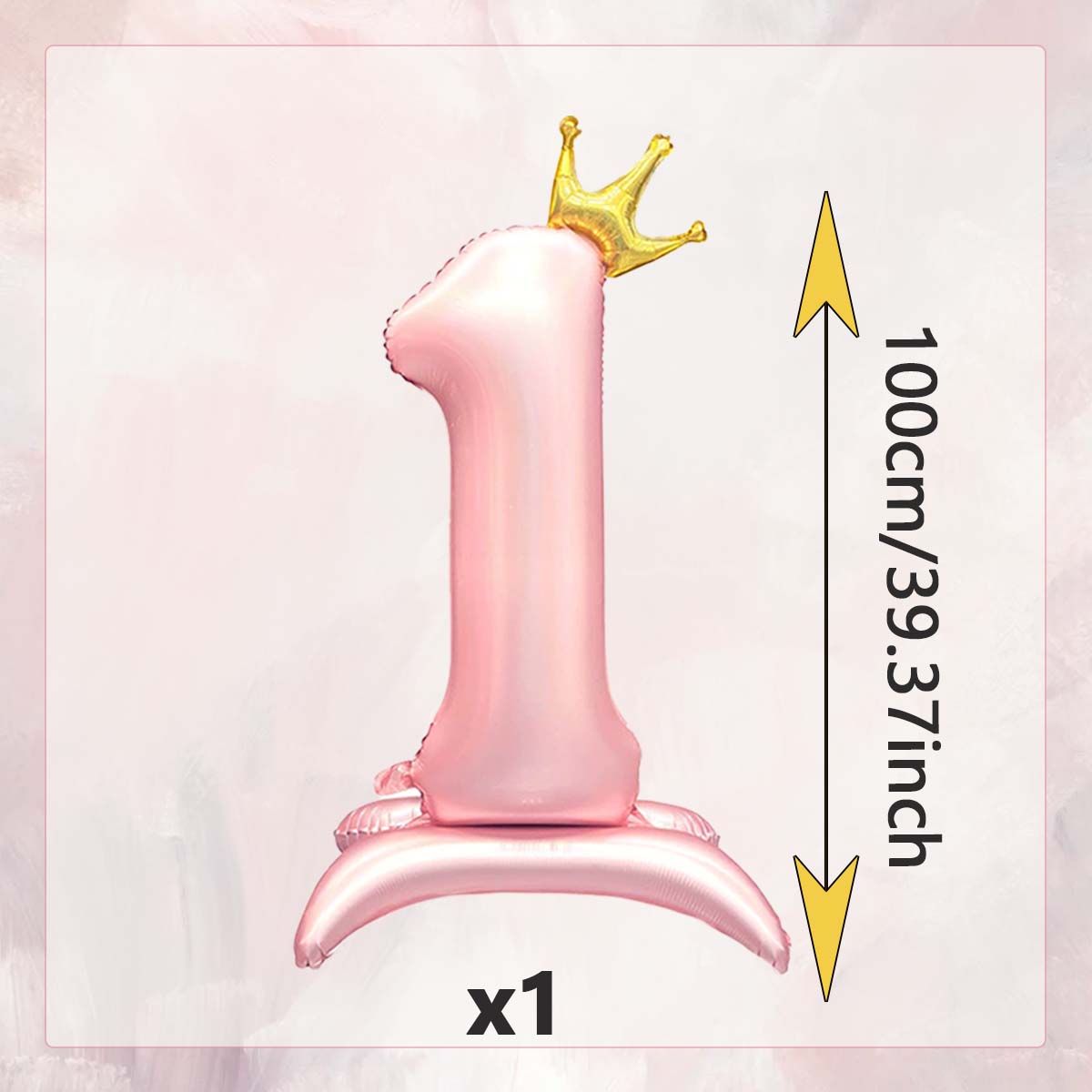 

0-9 Pink Crown Digital Aluminum Foil Balloon Birthday Party Decoration Supplies Girl Birthday Gift Commemorative Day Decoration Other