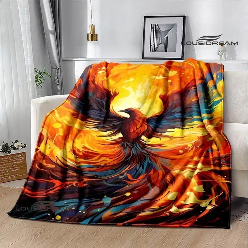 3D Phoenix Printed Blanket Flannel Warm Blankets Soft and Comfortable Blanket Bed Linings Cubre Cama Birthday Gift