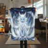 White Fox pattern Flannel Blanket, High quality Comfortable for All Seasons, Home Decor, Warmth and Comfort, Perfect for Gifts.