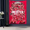 Harry KaneThe Champion Team Bayern Tapestry Wall Hanging Football Poster Soccer Fan Bedroom Living Room Art Decor Gift