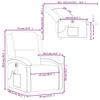 VidaXL Fauteuil de Massage Inclinable Électrique, Chaise de Relaxation avec Dossier et Repose-pied Réglables, Siège de 3204158