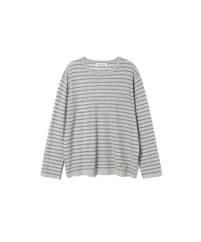Seutyudioaenpaleukeu Striped Knit_Grey