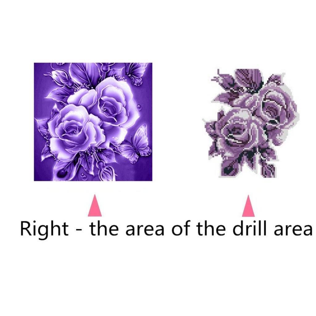 Rose Rhinestone Picture of Crystal Embroidery x30cm