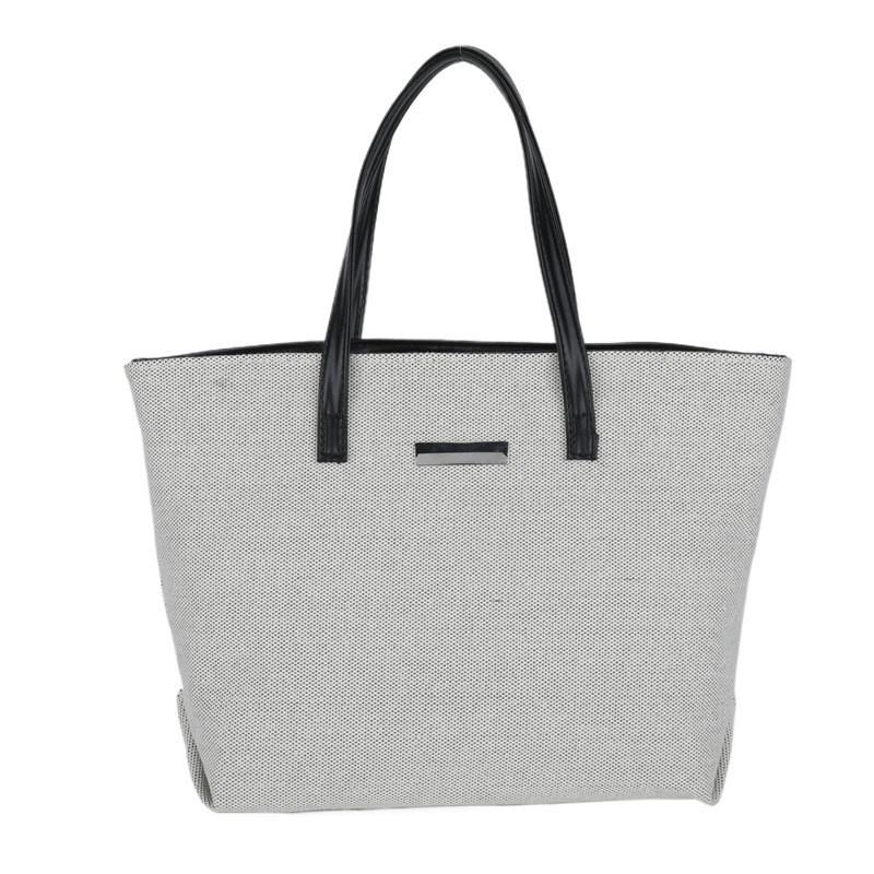 Stylish Large Capacity Tote Bag For Women 2024 New Color Block Canvas Shoulder Bag