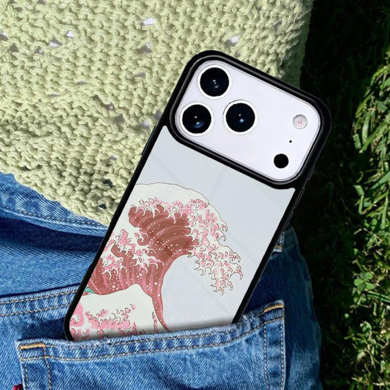 Cartoon Cute Stylish Waves Phone Case Cover for IPhone 11 12 13 14 15 16e 17 Pro Max Coque for IPhone 17 Air
