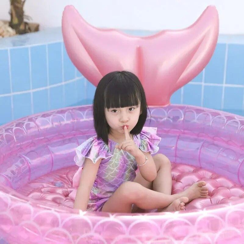 S Inflatable Pool Bathing Kids Summer Home Outdoor Swimming Pool Inflatable Square Swimming Pool For Kids Gifts Girl