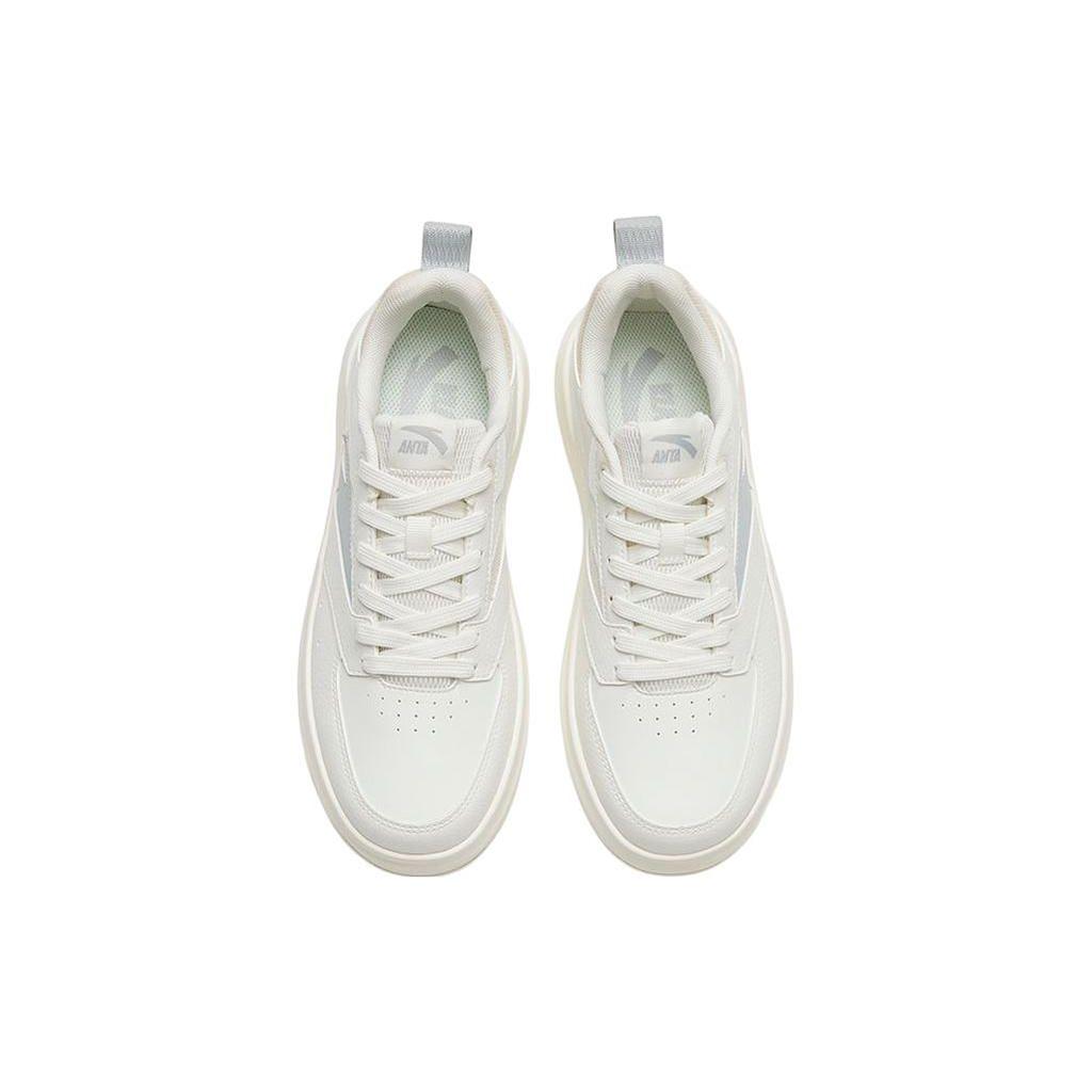 Anta Non-Slip Durable Lightweight Low-Top Skate Shoes Women Sneakers White Gray Blue 922328060-1