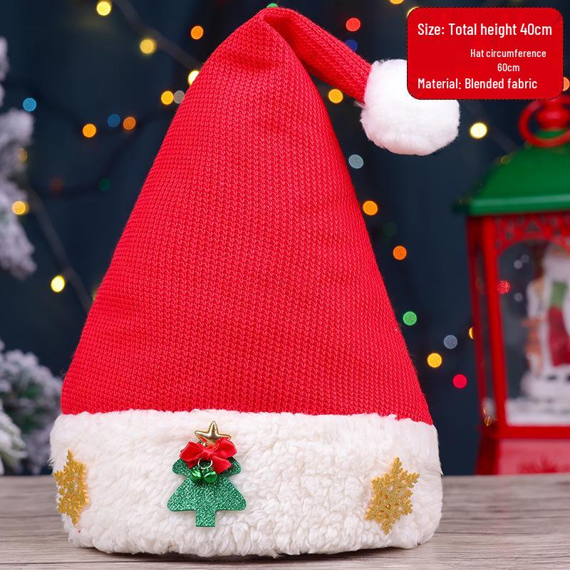 Christmas Knitted Plush Hat for Children & Adults - Festive Party Costume Headwear