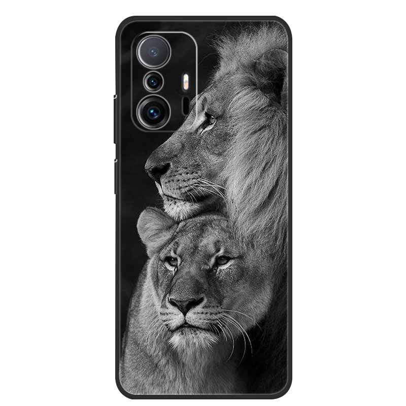 For Xiaomi 11T Pro Case Animals Protective Soft Silicone Cover Phone Cases for Xiaomi Mi 11T Pro 5G Shockproof Mi11T Wolf Coque