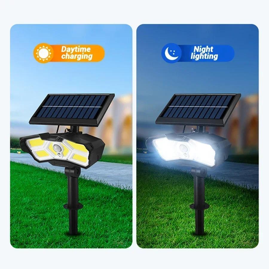 

Новый солнечный 128/9LED Human Induction настенный светильник COB Spot Light уличный водонепроницаемый дворовый сад декоративный наземный светильник 1PC