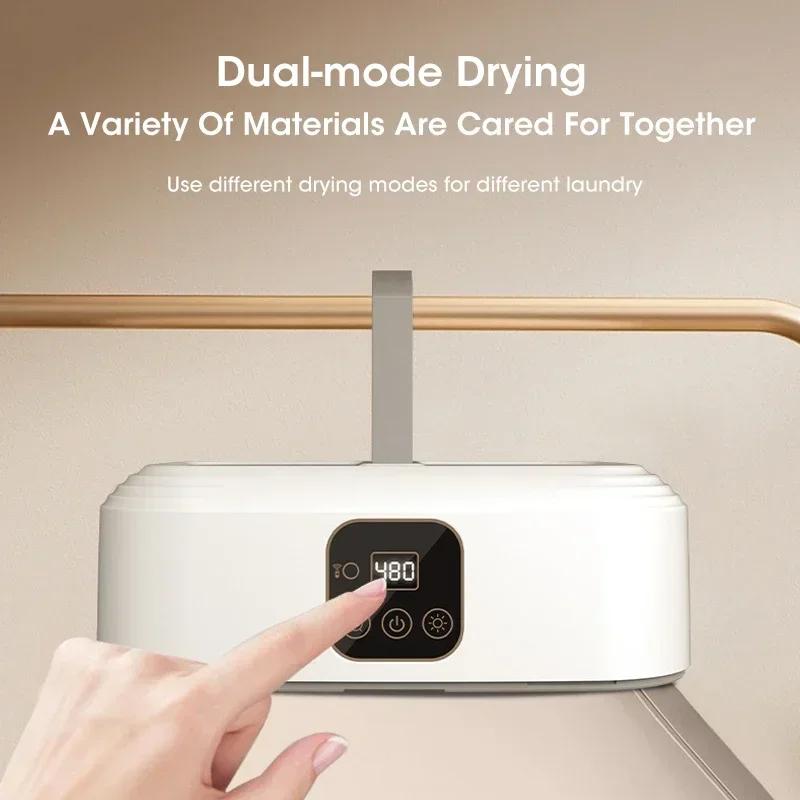Home Mini Portable Dryer Foldable Electric Dryer  Intelligent Timed Fast Drying  Cabinet with Drying Bag Compact Travel Style