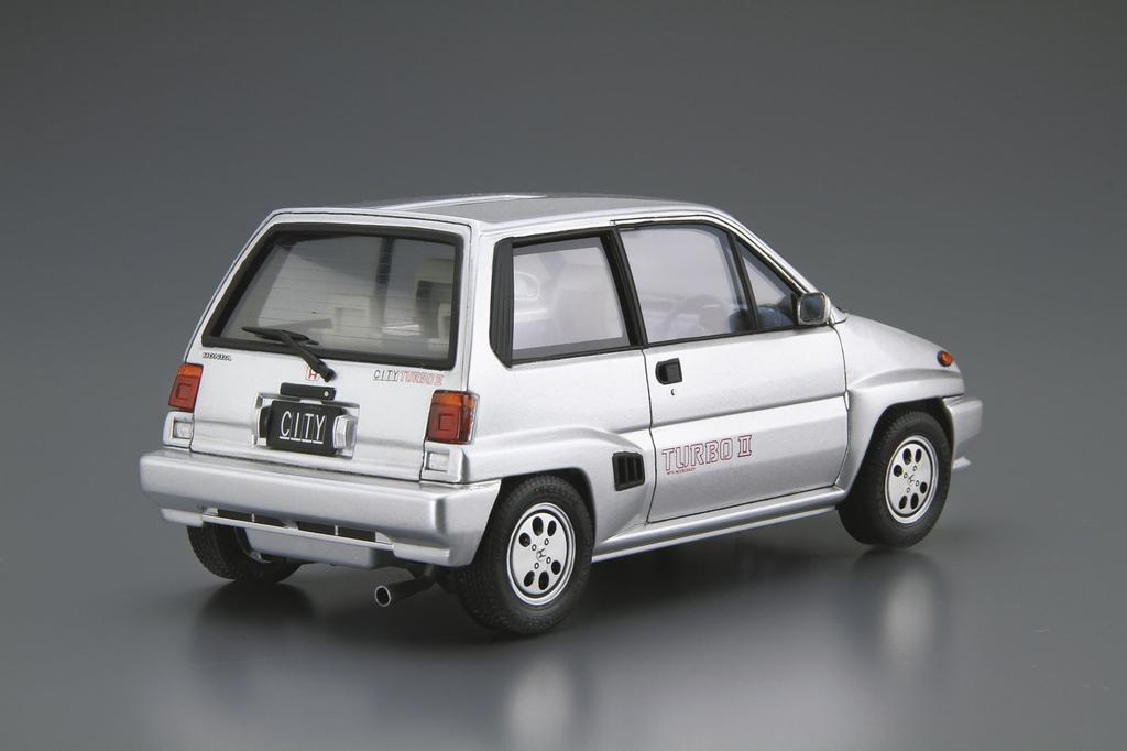Aoshima Bunka Kyozai The Model Car Series 60 Honda AA City Turbo II 1985 Plastic Model Molded In Color (AOSHIMA) 1/24 No. Kit,