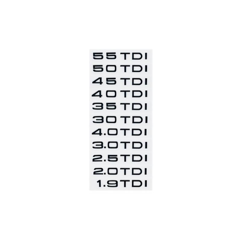 Car Trunk Sticker 3D ABS Glossy Black 2.0 2.5 3.0 4.0 5.0TDI 30 35 40 45 50 55 TDI For  Audi A1 A3 A4 A5 A6 A7 A8 Q2 Q3 Q5 Q7 TT