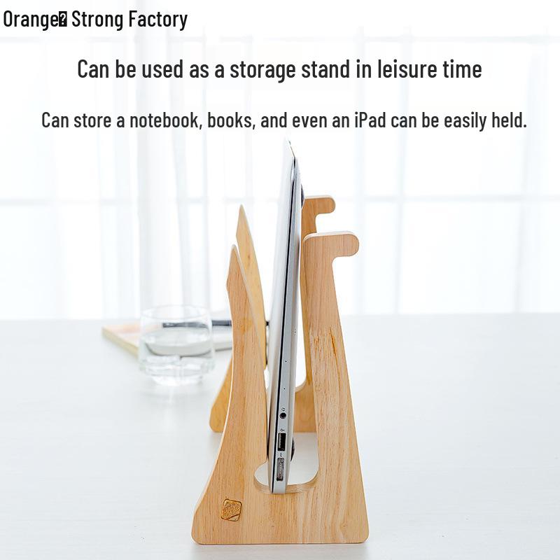 2025 Wooden Vertical Laptop Stand with Cooling and Neck Protection for Home Use