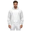 S-3XL Men Waterproof Hooded Jacket Long Sleeve Front Zip Up Drawstring Raincoat Windbreaker for Hiking Fishing Biking Outdoor