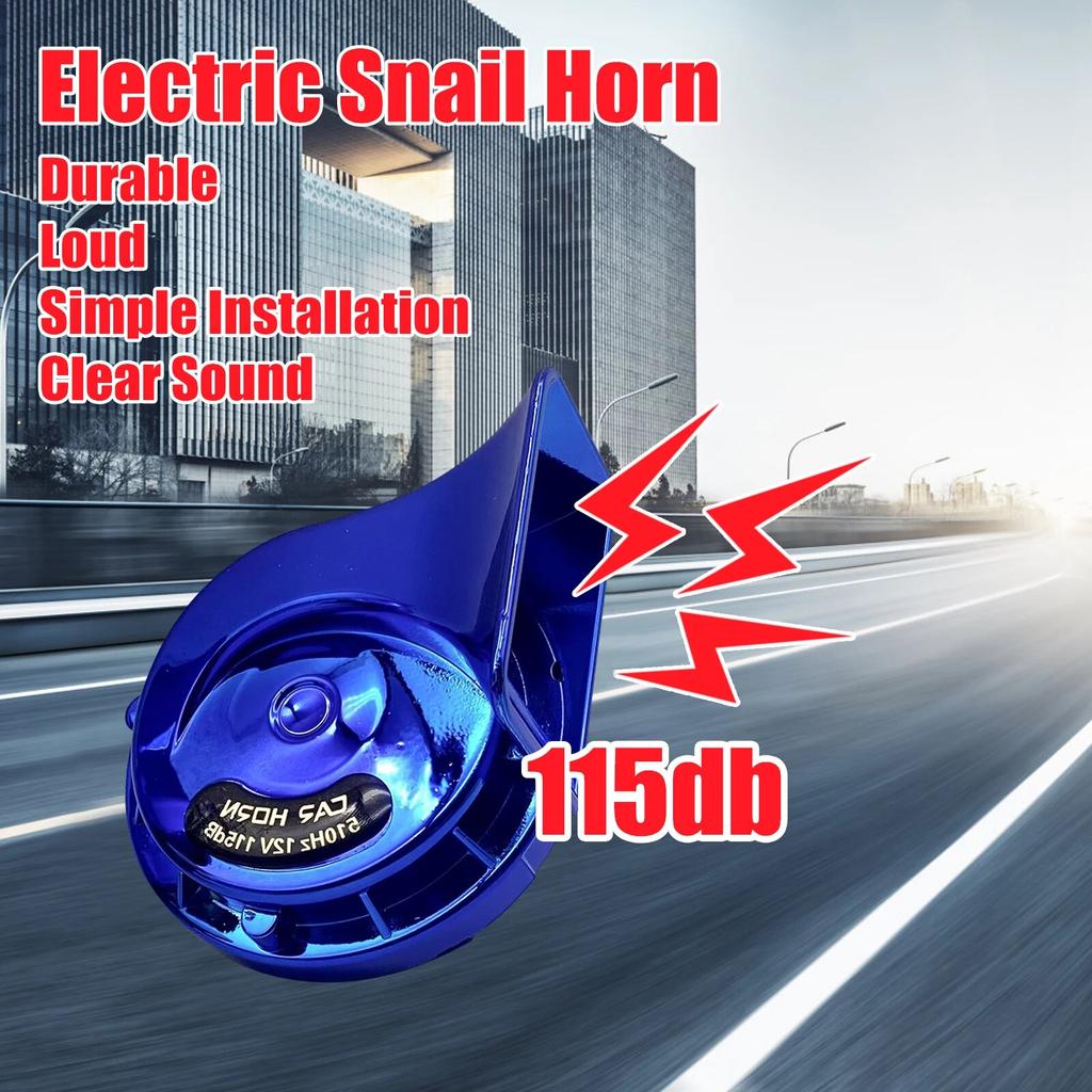2 Stück Universelle laute Autohupe, DC 12 V, elektrische Schneckenzughupe, superlaute wasserdichte Drucklufthupe für Motorrad, Auto, LKW, SUV, Boot