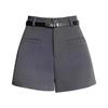 2025 New Korean Style Women's High Waist White Summer Shorts, Slimming Wide Leg Casual Pants
